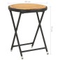 vidaXL Tavolino da Tè Nero 60 cm in Polyrattan e Massello di Acacia vidaXL Tavolino da Tè Nero 60 cm in Polyrattan e Massello di Acacia