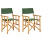 vidaXL Sedie da Regista 2 pz in Legno Massello di Acacia Verde vidaXL Sedie da Regista 2 pz in Legno Massello di Acacia Verde