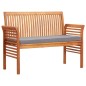 vidaXL Panca da Giardino a 2 Posti 120 cm Legno Massello di Acacia 