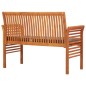 vidaXL Panca da Giardino a 2 Posti 120 cm Legno Massello di Acacia 