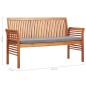vidaXL Panca da Giardino a 3 Posti 150 cm Legno Massello di Acacia vidaXL Panca da Giardino a 3 Posti 150 cm Legno Massello di Acacia
