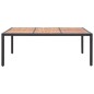 vidaXL Tavolo da Giardino Nero 200x150x74cm Polyrattan Legno Acacia vidaXL Tavolo da Giardino Nero 200x150x74cm Polyrattan Legno Acacia