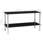 vidaXL Tavolino da Salotto Nero 110x43x60 cm in Vetro Temperato