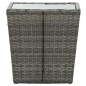 vidaXL Tavolino Grigio 41,5x41,5x43 cm in Polyrattan e Vetro Temperato vidaXL Tavolino Grigio 41,5x41,5x43 cm in Polyrattan e Vetro Temperato
