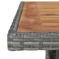 vidaXL Tavolo da Pranzo Esterno Grigio Polyrattan e Massello d'Acacia vidaXL Tavolo da Pranzo Esterno Grigio Polyrattan e Massello d'Acacia