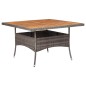 vidaXL Tavolo da Pranzo Esterno Grigio Polyrattan e Massello d'Acacia vidaXL Tavolo da Pranzo Esterno Grigio Polyrattan e Massello d'Acacia