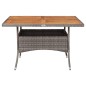 vidaXL Tavolo da Pranzo Esterno Grigio Polyrattan e Massello d'Acacia vidaXL Tavolo da Pranzo Esterno Grigio Polyrattan e Massello d'Acacia