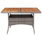 vidaXL Tavolo da Pranzo Esterno Grigio Polyrattan e Massello d'Acacia vidaXL Tavolo da Pranzo Esterno Grigio Polyrattan e Massello d'Acacia