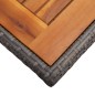 vidaXL Tavolo da Pranzo Esterno Grigio Polyrattan e Massello d'Acacia vidaXL Tavolo da Pranzo Esterno Grigio Polyrattan e Massello d'Acacia