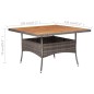 vidaXL Tavolo da Pranzo Esterno Grigio Polyrattan e Massello d'Acacia vidaXL Tavolo da Pranzo Esterno Grigio Polyrattan e Massello d'Acacia