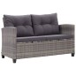 vidaXL Divano da Giardino 2 Posti con Cuscini Grigio 124 cm Polyrattan vidaXL Divano da Giardino 2 Posti con Cuscini Grigio 124 cm Polyrattan