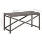 vidaXL Panchina da Giardino 80 cm in Polyrattan Grigio