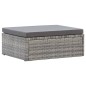 vidaXL Lettino da Giardino con Tettuccio in Polyrattan Grigio Mélange vidaXL Lettino da Giardino con Tettuccio in Polyrattan Grigio Mélange