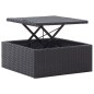 vidaXL Lettino da Giardino con Tettuccio in Polyrattan Nero vidaXL Lettino da Giardino con Tettuccio in Polyrattan Nero