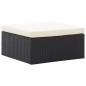 vidaXL Lettino da Giardino con Tettuccio in Polyrattan Nero vidaXL Lettino da Giardino con Tettuccio in Polyrattan Nero
