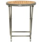 vidaXL Tavolino da Tè Grigio 60 cm in Polyrattan e Massello di Acacia vidaXL Tavolino da Tè Grigio 60 cm in Polyrattan e Massello di Acacia