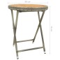vidaXL Tavolino da Tè Grigio 60 cm in Polyrattan e Massello di Acacia vidaXL Tavolino da Tè Grigio 60 cm in Polyrattan e Massello di Acacia