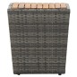 vidaXL Tavolino Grigio 41,5x41,5x43 cm in Polyrattan e Legno di Acacia