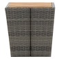 vidaXL Tavolino Grigio 41,5x41,5x43 cm in Polyrattan e Legno di Acacia