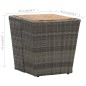 vidaXL Tavolino Grigio 41,5x41,5x43 cm in Polyrattan e Legno di Acacia