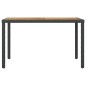 vidaXL Tavolo da Giardino Nero e Marrone 123x60x74 cm Acacia Massello vidaXL Tavolo da Giardino Nero e Marrone 123x60x74 cm Acacia Massello