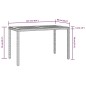 vidaXL Tavolo da Giardino Nero e Marrone 123x60x74 cm Acacia Massello vidaXL Tavolo da Giardino Nero e Marrone 123x60x74 cm Acacia Massello