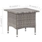 vidaXL Tavolino da Tè Grigio 50x50x47 cm in Polyrattan vidaXL Tavolino da Tè Grigio 50x50x47 cm in Polyrattan