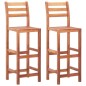 vidaXL Sedie da Bar 2 pz in Legno Massello di Acacia vidaXL Sedie da Bar 2 pz in Legno Massello di Acacia