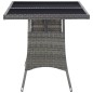 vidaXL Tavolo da Giardino Grigio 140x80x74 cm in Polyrattan vidaXL Tavolo da Giardino Grigio 140x80x74 cm in Polyrattan