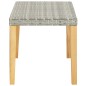 vidaXL Panchina da Giardino 120 cm Grigia Polyrattan e Legno Acacia vidaXL Panchina da Giardino 120 cm Grigia Polyrattan e Legno Acacia
