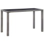 vidaXL Tavolo da Giardino Antracite 123x60x74 cm in Polyrattan vidaXL Tavolo da Giardino Antracite 123x60x74 cm in Polyrattan