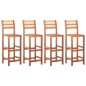 vidaXL Sgabelli da Bar 4 pz in Legno Massello di Acacia vidaXL Sgabelli da Bar 4 pz in Legno Massello di Acacia
