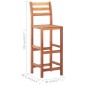 vidaXL Sgabelli da Bar 4 pz in Legno Massello di Acacia vidaXL Sgabelli da Bar 4 pz in Legno Massello di Acacia