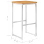 vidaXL Sgabelli da Bar 4 pz in Legno Massello di Acacia e Acciaio Inox vidaXL Sgabelli da Bar 4 pz in Legno Massello di Acacia e Acciaio Inox