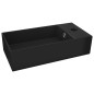 Lavandino con Troppopieno in Ceramica Nero Opaco Lavandino con Troppopieno in Ceramica Nero Opaco
