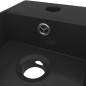 Lavandino con Troppopieno in Ceramica Nero Opaco Lavandino con Troppopieno in Ceramica Nero Opaco