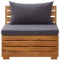 vidaXL Divano Centrale Modulare 1 pz con Cuscini Legno Massello Acacia