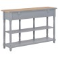 vidaXL Tavolo Consolle Grigio 120x30x76 cm in MDF vidaXL Tavolo Consolle Grigio 120x30x76 cm in MDF