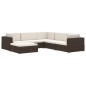 vidaXL Poltrona Modulare ad Angolo 1 pz con Cuscini in Polyrattan Nero vidaXL Poltrona Modulare ad Angolo 1 pz con Cuscini in Polyrattan Nero