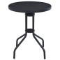 vidaXL Tavolo da Giardino Nero 60 cm in Acciaio e Vetro vidaXL Tavolo da Giardino Nero 60 cm in Acciaio e Vetro
