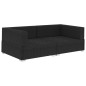 vidaXL Poltrone Modulari ad Angolo con Cuscini 2 pz Polyrattan Nero vidaXL Poltrone Modulari ad Angolo con Cuscini 2 pz Polyrattan Nero