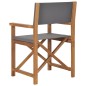 vidaXL Sedia da Regista in Legno Massello di Teak Grigio vidaXL Sedia da Regista in Legno Massello di Teak Grigio