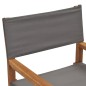 vidaXL Sedia da Regista in Legno Massello di Teak Grigio vidaXL Sedia da Regista in Legno Massello di Teak Grigio