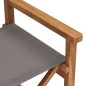 vidaXL Sedia da Regista in Legno Massello di Teak Grigio vidaXL Sedia da Regista in Legno Massello di Teak Grigio