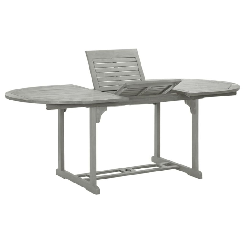 vidaXL Tavolo da Giardino Grigio 200x100x75 cm in Legno di Acacia vidaXL Tavolo da Giardino Grigio 200x100x75 cm in Legno di Acacia