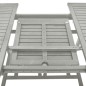 vidaXL Tavolo da Giardino Grigio 200x100x75 cm in Legno di Acacia vidaXL Tavolo da Giardino Grigio 200x100x75 cm in Legno di Acacia