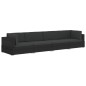 vidaXL Set Divani da Giardino 4 pz con Cuscini in Polyrattan Nero vidaXL Set Divani da Giardino 4 pz con Cuscini in Polyrattan Nero