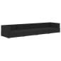 vidaXL Set Divani da Giardino 4 pz con Cuscini in Polyrattan Nero vidaXL Set Divani da Giardino 4 pz con Cuscini in Polyrattan Nero