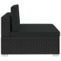 vidaXL Set Divani da Giardino 4 pz con Cuscini in Polyrattan Nero vidaXL Set Divani da Giardino 4 pz con Cuscini in Polyrattan Nero