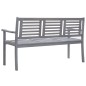 vidaXL Panchina da Giardino 3 Posti 150 cm Grigia Legno di Eucalipto vidaXL Panchina da Giardino 3 Posti 150 cm Grigia Legno di Eucalipto